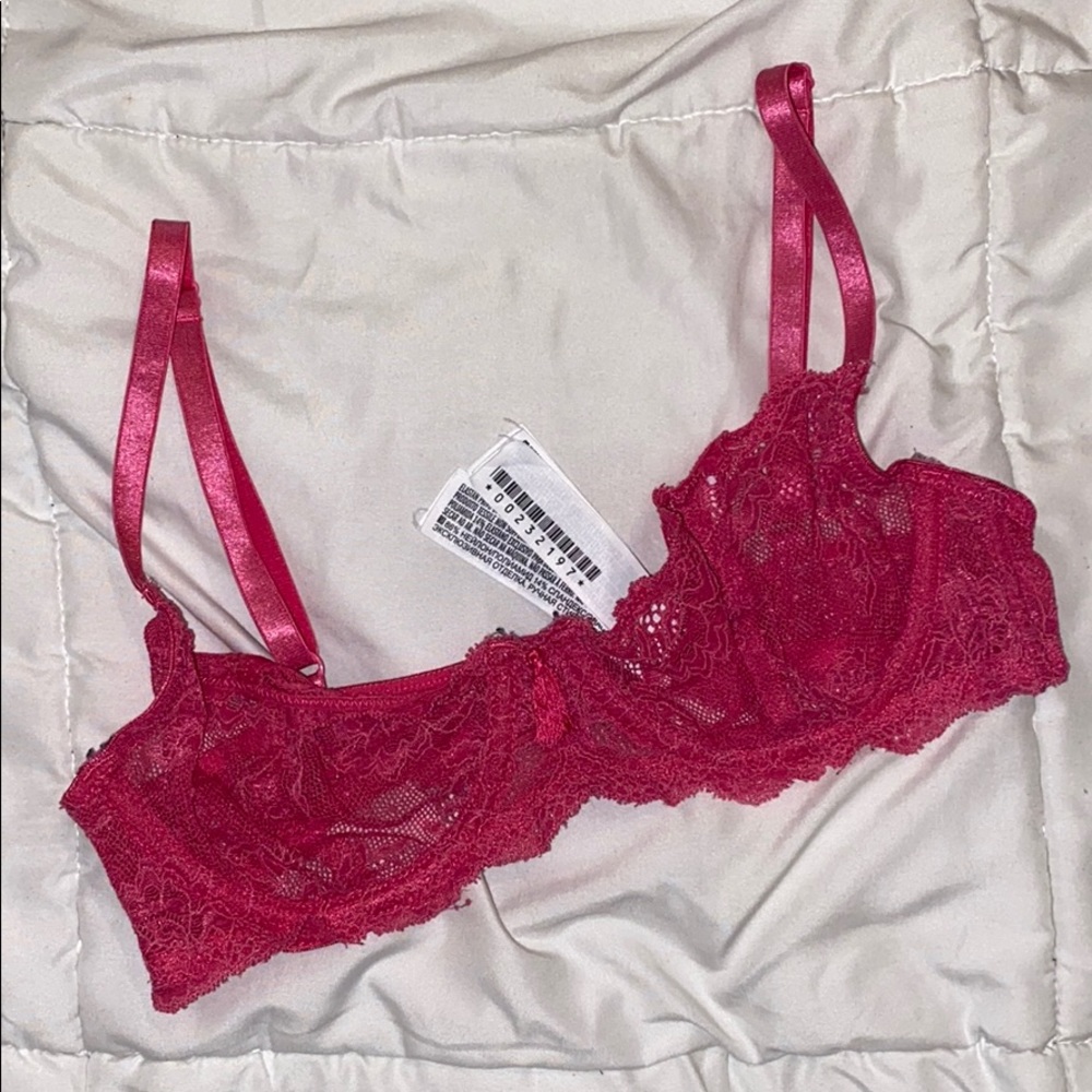 Hot pink wired bralette
